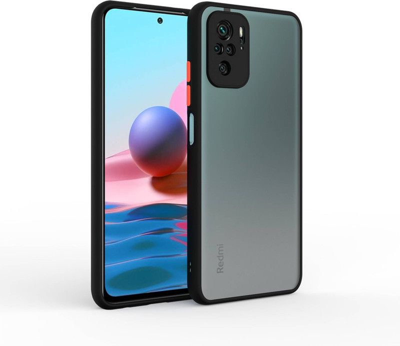 AOnes Back Cover for Redmi Note 10S  (Black, Cases with Holder, Pack of: 1)