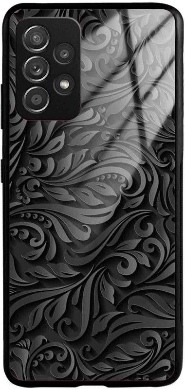 NDCOM Back Cover for Samsung Galaxy M32 5G Baroque Wallpaper Printed Glass Case  (Multicolor, Grip Case, Pack of: 1)