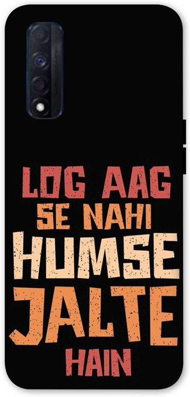 NDCOM Back Cover for Realme Narzo 30 Log Aag Se Nahi Humse Jalte Hai Attitude Quote Printed  (Multicolor, Hard Case, Pack of: 1)