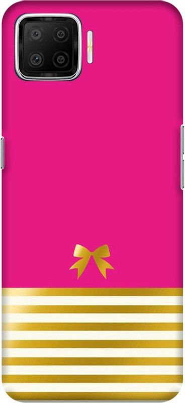 PNBEE Back Cover for Oppo Reno4 Lite, CPH2125, Oppo Reno4 F - Golden Lines Print  (Multicolor, Hard Case, Pack of: 1)