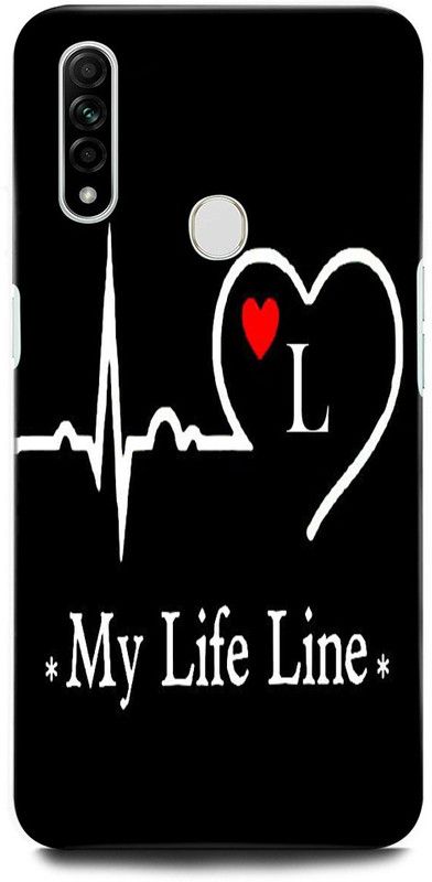 ORBIQE Back Cover for OPPO A31 CPH2015 L, L LETTER, L ALPHABET, MY LIFE LINE L  (Multicolor, Hard Case, Pack of: 1)