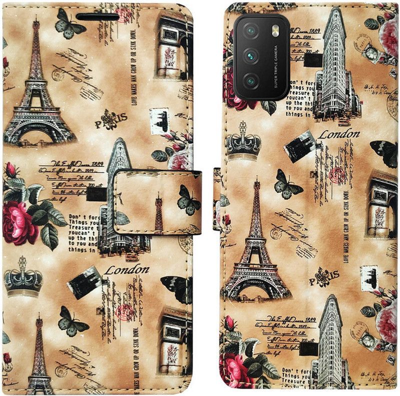 Dhar Flips Flip Cover for Poco M3 in High Quality  (Brown, Pack of: 1)