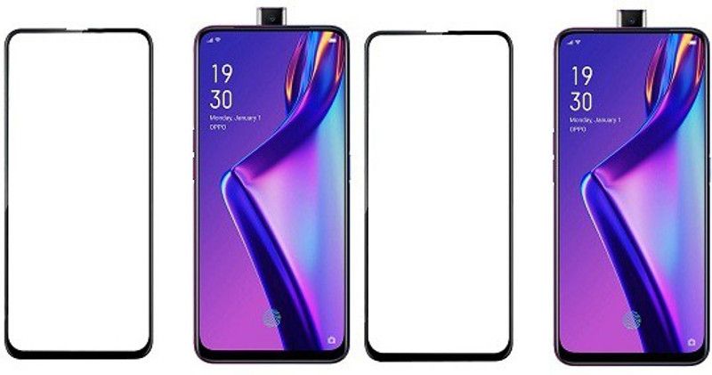 HOBBYTRONICS Edge To Edge Tempered Glass for OPPO K3, Realme X, Oppo F11 Pro  (Pack of 2)