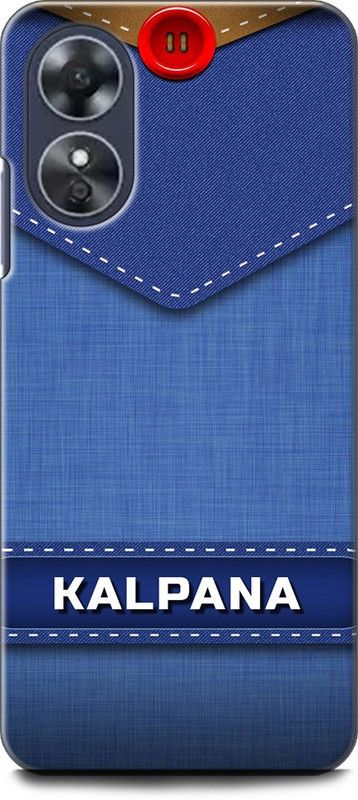 WallCraft Back Cover for OPPO A17, CPH2477 KALPANA NAME, K LETTER, BLUE, JEANS, ALPHABET, DESIGN  (Multicolor, Dual Protection, Pack of: 1)