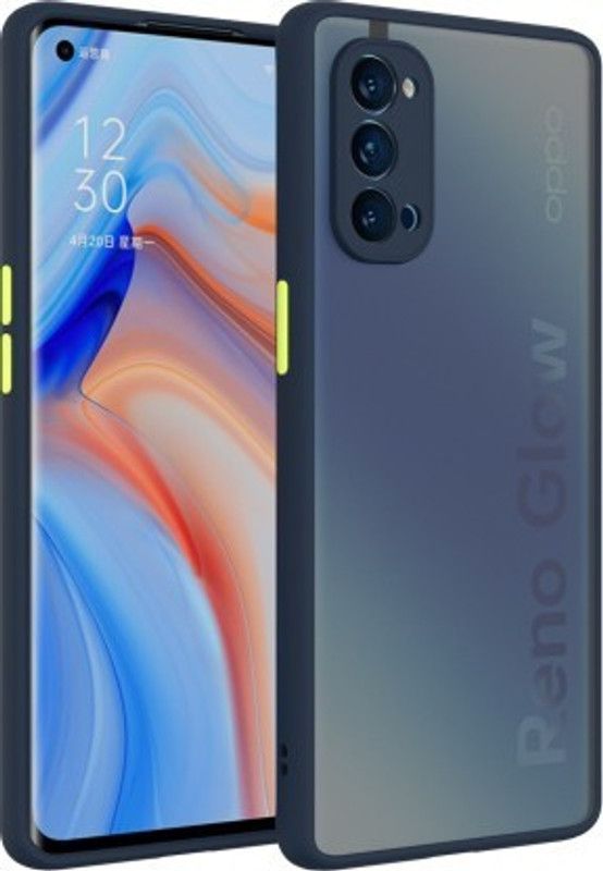 Cermarise Back Cover for Oppo Reno 4 Pro  (Blue, Camera Bump Protector, Pack of: 1)