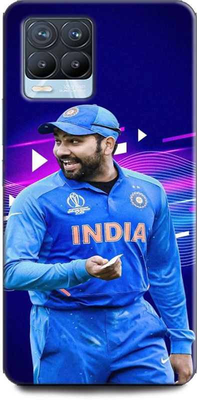 Afterglow Back Cover for Realme 8, RMX3085 ROHIT SHARMA, BCCI,CRICKETER, INDIAN KHILADI, IPL, MI, T20  (Multicolor, Shock Proof, Pack of: 1)
