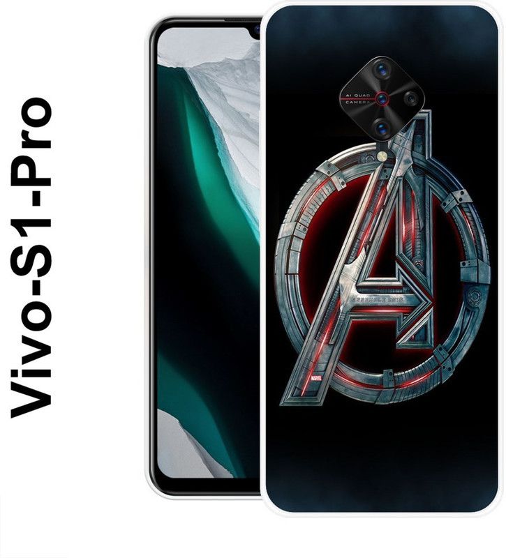 SHIVKUDI Back Cover for Vivo S1 Pro  (Black, Grey, Grip Case, Silicon)