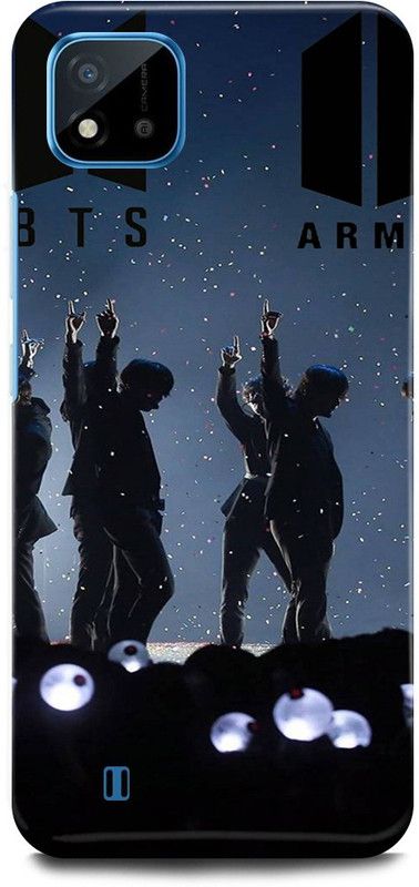 JUGGA Back Cover for Realme C20, RMX3063, BTS, BTS, BTS ARMY, BTS LOVE, BTS SINGERS, KOREAN  (Black, Hard Case, Pack of: 1)