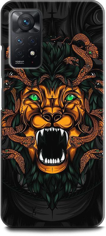 WallCraft Back Cover for REDMI Note 11 Pro Plus 5G LION, THE KING OF JUNGAL, LION FACE, ABSTRACT ART  (Multicolor, Dual Protection, Pack of: 1)