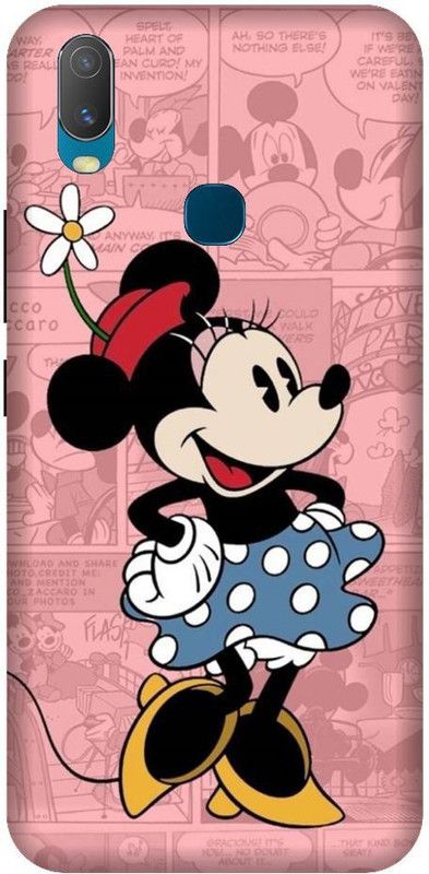 URCHIN Back Cover for Vivo Y17 minnie mouse, mickey mouse, cartoon, funny, cute, love, Disney  (Multicolor, Shock Proof, Pack of: 1)