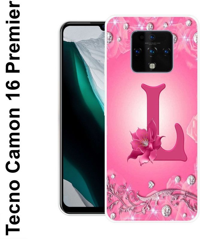 INDIALAND Back Cover for Tecno Camon 16 Premier  (Pink, Silver, Grip Case, Silicon)