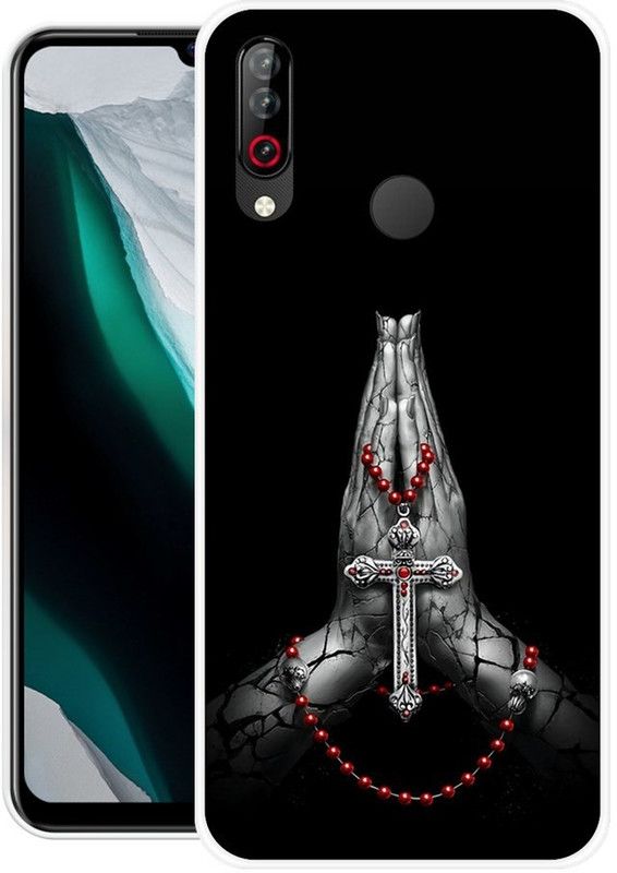 FITESTAR Back Cover for LG W30  (Black, Grey, Grip Case, Silicon, Pack of: 1)