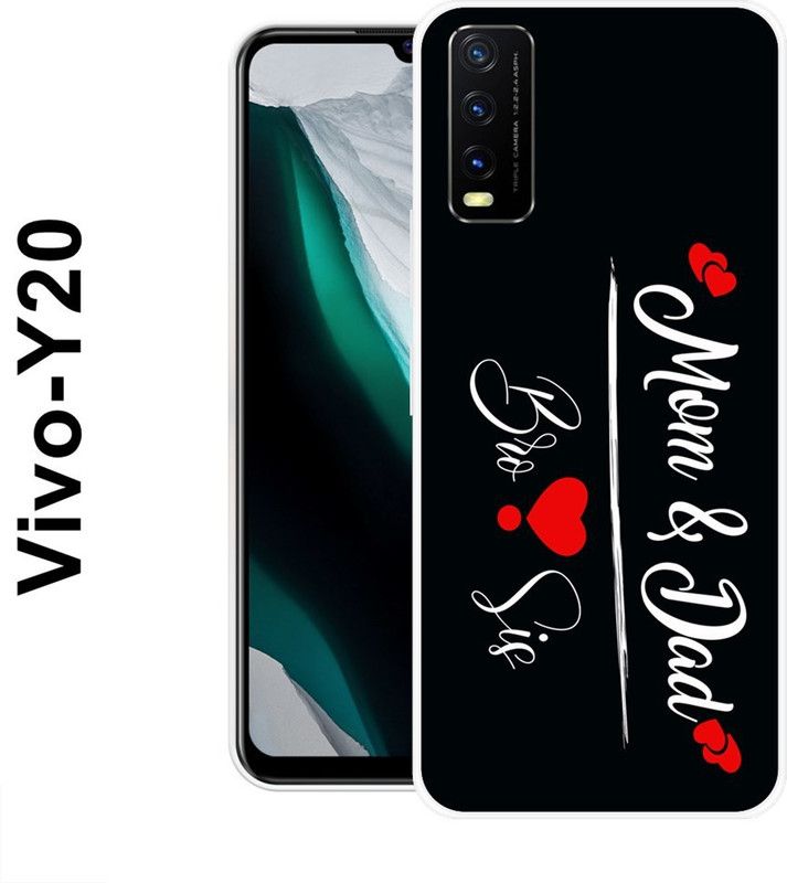 redfly Back Cover for Vivo Y20, Vivo Y20G, Vivo Y20S, Vivo Y20 2021, Vivo Y20A, Vivo Y20i  (Black, White, Grip Case, Silicon)
