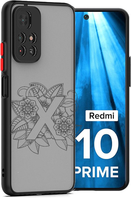 ASMANTIC Back Cover for Mi Redmi 10 Prime, Mi Redmi 10 Prime X Letter Case  (Black, Matte Finish, Pack of: 1)