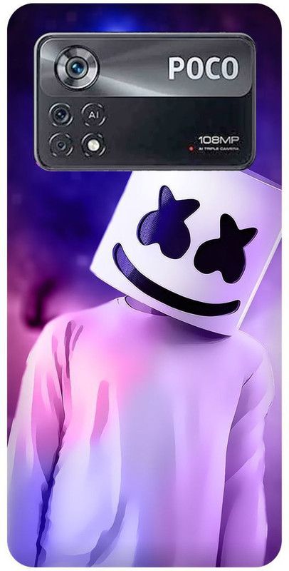 play fast Back Cover for POCO X4 Pro 5G, MARSHMELLOW, MUSIC, LOVER  (Pink, Hard Case, Pack of: 1)