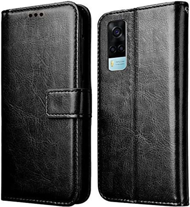 B.D.A Flip Cover for Vivo Y53S  (Black, Pack of: 1)