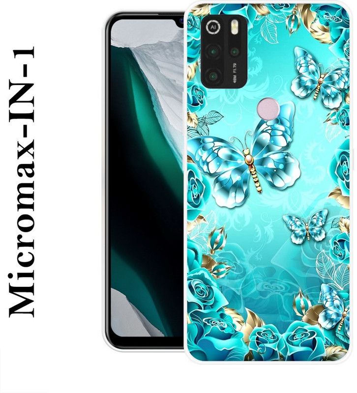 Sswastik Back Cover for Micromax in 1  (Blue, Silicon)