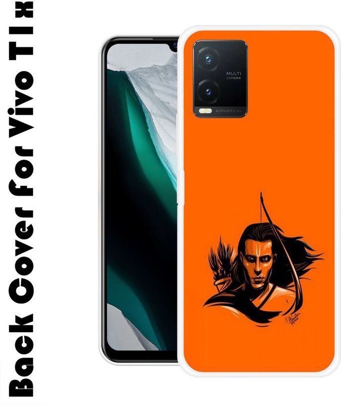 Sswastik Back Cover for Vivo T1x  (Black, Orange, Grip Case, Silicon, Pack of: 1)