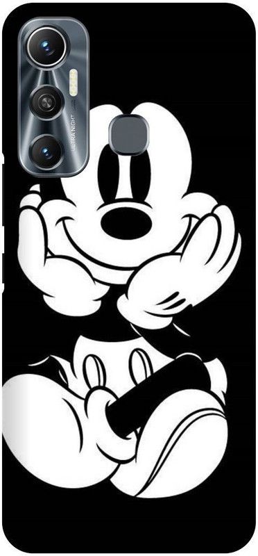 FIKORA Back Cover for Infinix Hot 11, X662, MICKEY, MOUSE, ART, CARTOON, TEDDYDOLL  (Black, Hard Case, Pack of: 1)