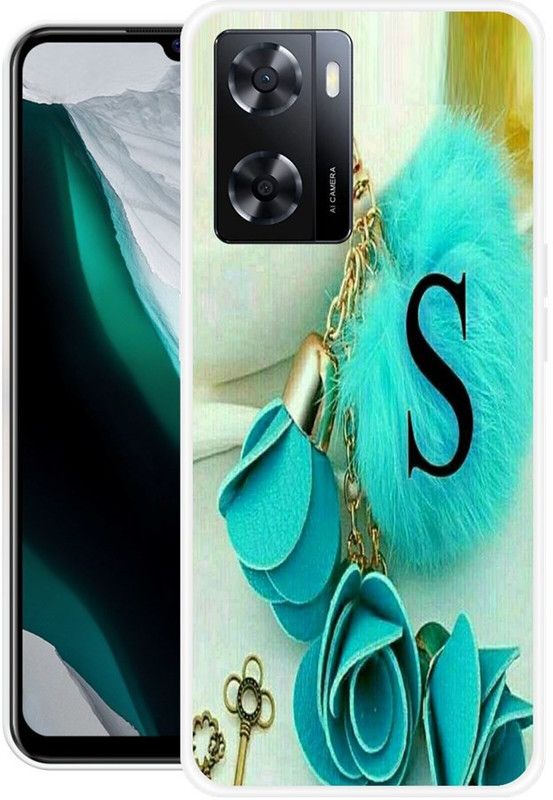 RJ14 (Online) Back Cover for OPPO A57 2022  (White, Blue, Grip Case, Silicon)