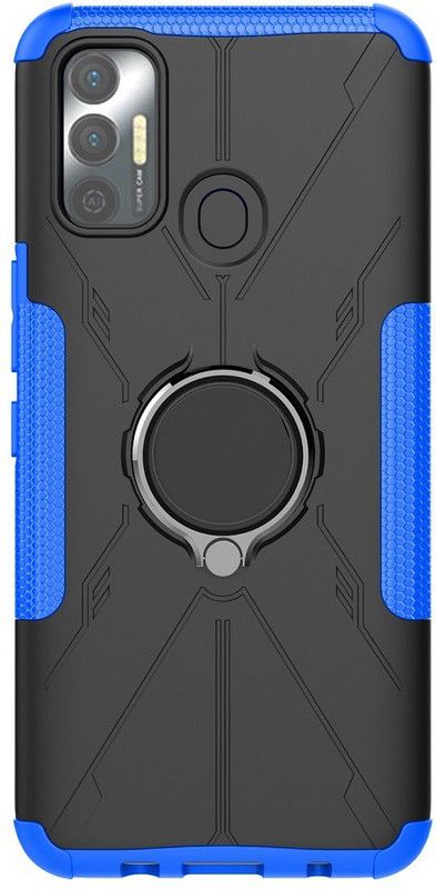 Vkmei Back Cover for Tecno Spark 7  (Blue, Shock Proof, Pack of: 1)