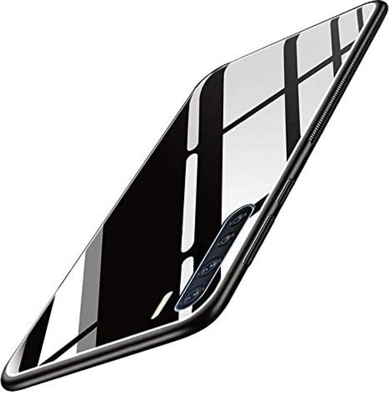Yebhi Online Back Cover for Oppo F15 |Premium Quality Glass| Stunning Look| Slim Fit  (Black, Grip Case, Pack of: 1)