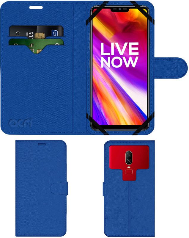 ACM Flip Cover for Lg G7 Plus Thinq  (Blue, Cases with Holder, Pack of: 1)