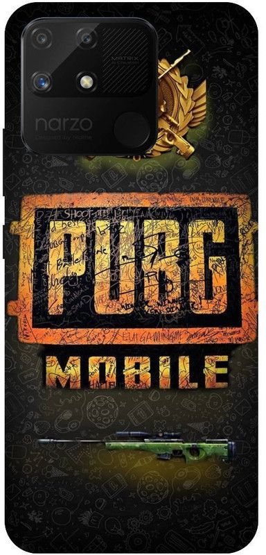 UMPRINT Back Cover for Realme Narzo 50A,RMX3430 Pubg Mobile Printed Back Cover  (Multicolor, Shock Proof, Pack of: 1)