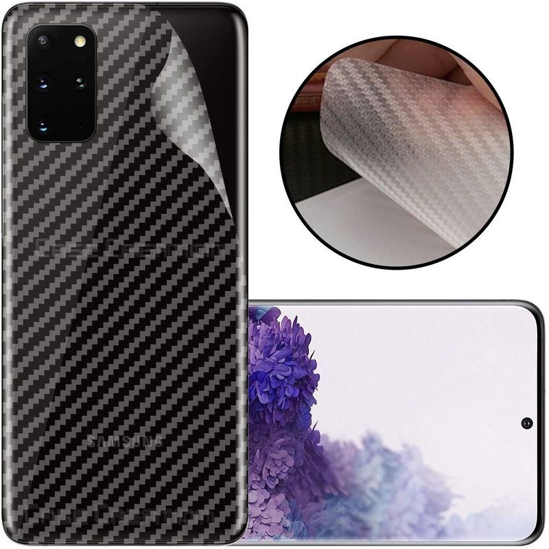CASE CREATION Samsung S20 Plus Mobile Skin  (3D Carbon Fibre Transparent Back Skin Matte Finish)