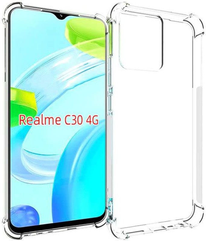 ROYALBASE Back Cover for Realme C30 back glass  (Transparent, Camera Bump Protector, Silicon, Pack of: 1)