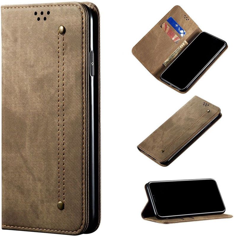TURTLE Flip Cover for iQOO 7 Legend 5G  (Khaki, Magnetic Case, Pack of: 1)