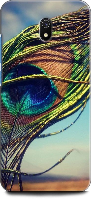 Wall Art Back Cover for Redmi 8A MOR PANKH, KRISHNA JI, KANHA, PEACOCK FEATHER, FEATHER  (Multicolor, Dual Protection, Pack of: 1)