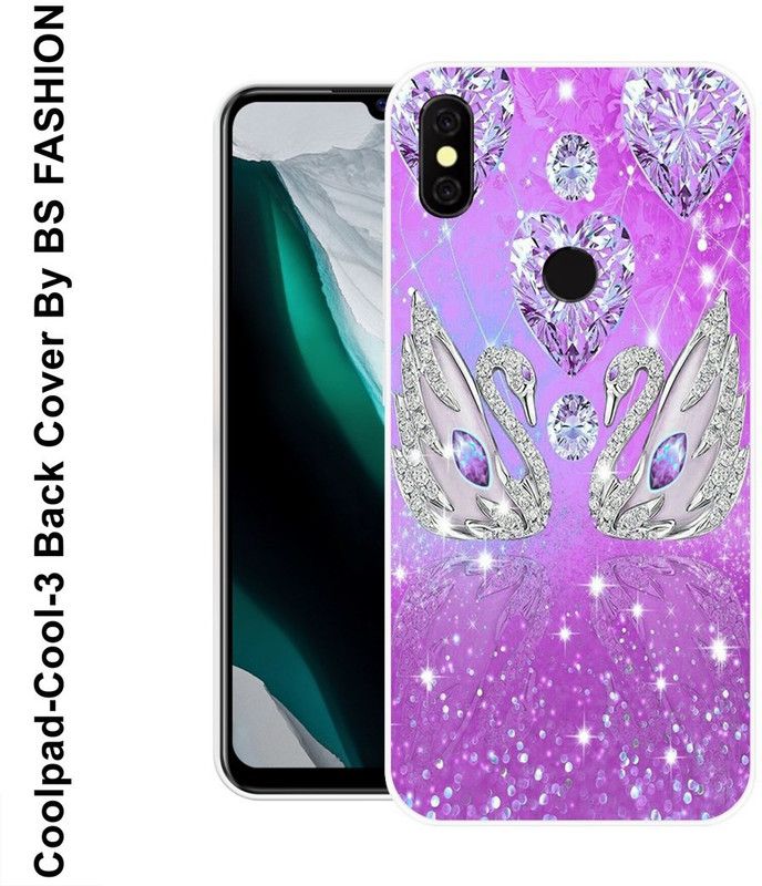 BSRAJ Back Cover for Coolpad Cool 3  (Purple, Silver, Grip Case, Silicon)