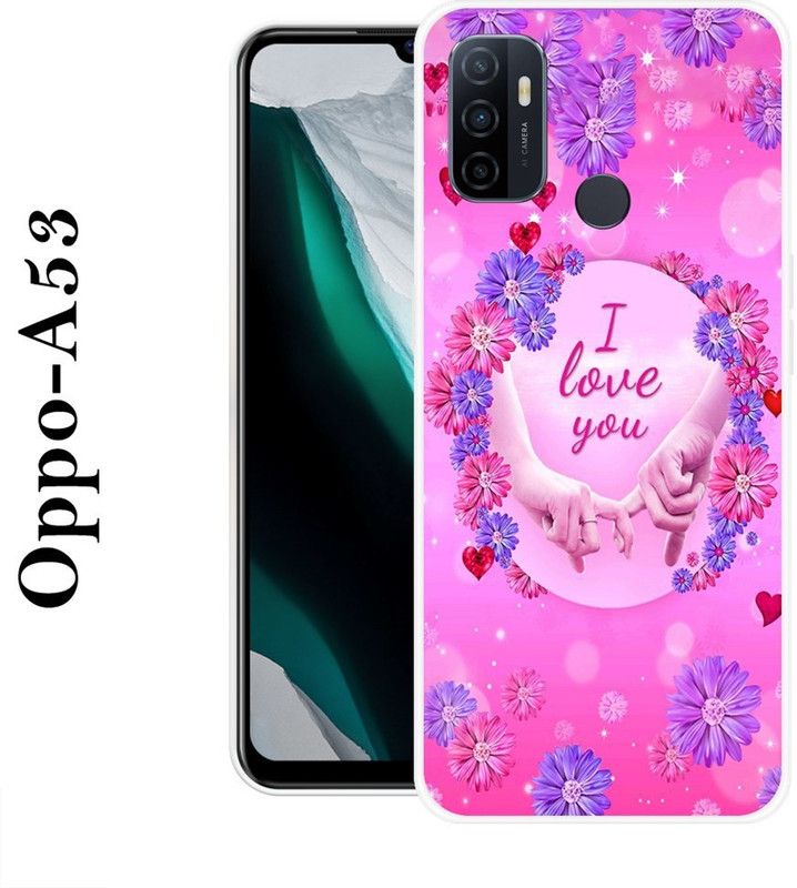 Sswastik Back Cover for Oppo A53  (Pink, Grip Case, Silicon)