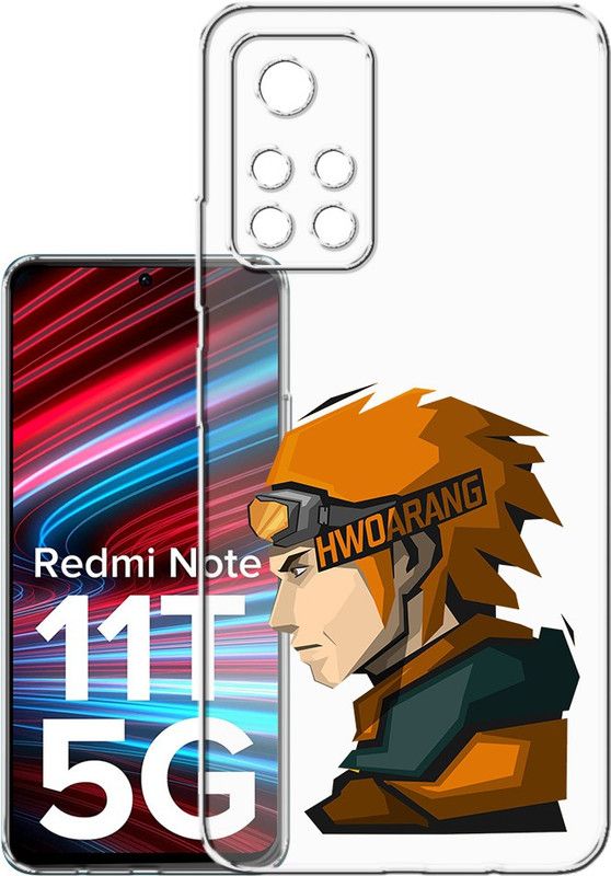 HANIRY Back Cover for Redmi Note 11T 5g, 21091116AI back cover, HWOARANG TEKKEN GAME CHARACTER, Designer, PNG_4  (Multicolor, Flexible, Silicon, Pack of: 1)