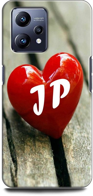 INDICRAFT Back Cover for Realme Narzo 50 Pro 5G, RMX3395 J P, J LOVES P, NAME, ALPHABET, JP LOVE, HART, BLUE  (Multicolor, Shock Proof, Pack of: 1)