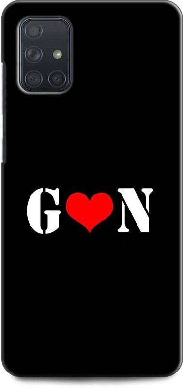 Afterglow Back Cover for SAMSUNG Galaxy A71 G N, G LOVES N, NAME, LETTER, ALPHABET, GN LOVE, HART  (Multicolor, Shock Proof, Pack of: 1)
