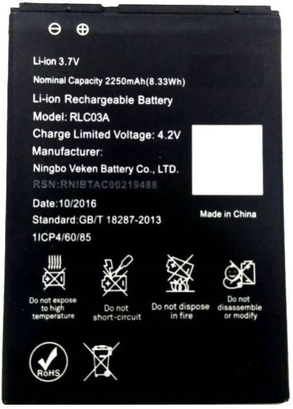 FULL CELL Mobile Battery For Lyf Wind 6 - RLC03A