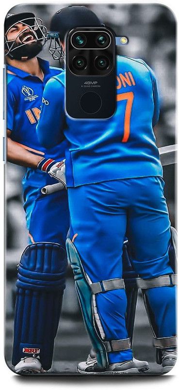 INTELLIZE Back Cover for REDMI Note 9 M2003J15SI VIRAT KOHLI, MS DHONI, MAHENDRA SINGH DHONI, INDIAN PLAYER, CRICKET  (Multicolor, Hard Case, Pack of: 1)