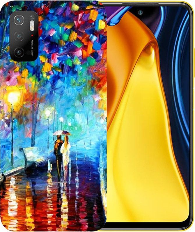 METOO Back Cover for POCO M3 Pro, Cupal , Romentic Printed back cover, Print, 669  (Multicolor, Dual Protection, Silicon, Pack of: 1)
