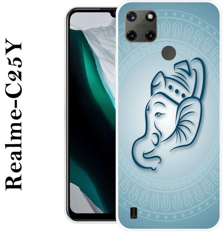 REDFLY Back Cover for Realme C25Y  (Blue, Grip Case, Silicon)
