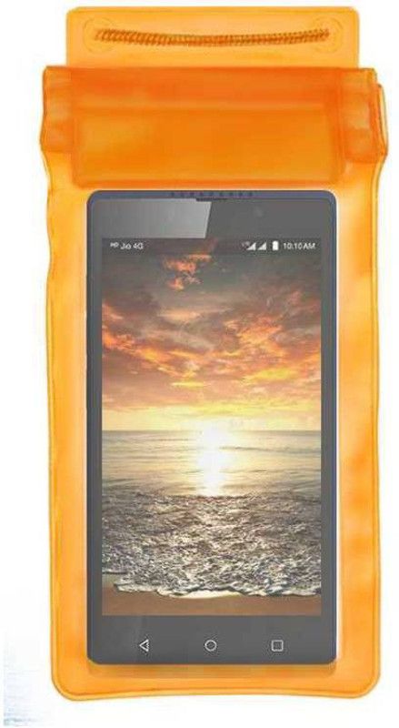 ACM Pouch for Lyf Connect C459  (Orange, Waterproof, Silicon, Pack of: 1)