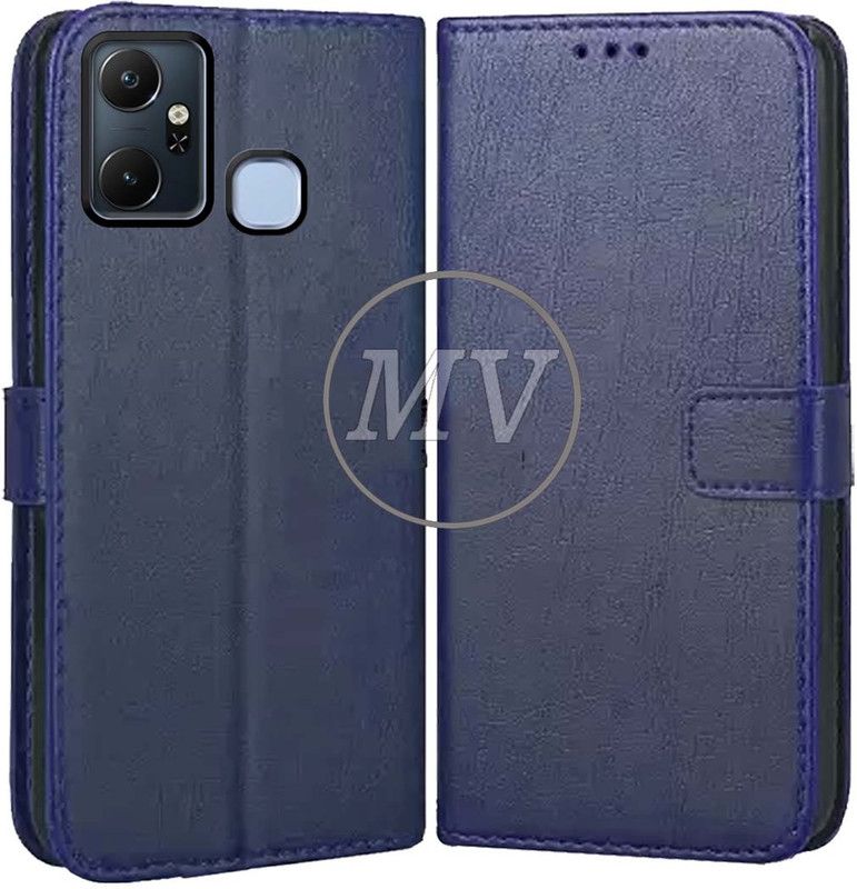 MV Back Cover for Infinix Smart 6 Plus  (Blue, Cases with Holder, Pack of: 1)