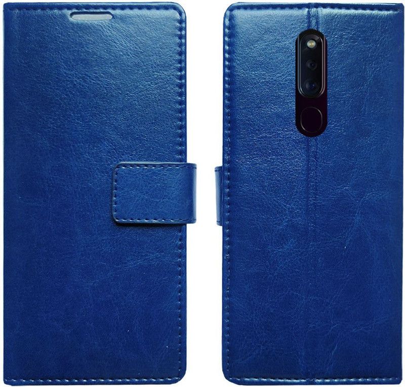AD Enterprises Flip Cover for Oppo F11 Pro  (Blue, Magnetic Case, Pack of: 1)