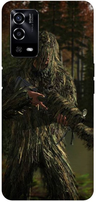 UMPRINT Back Cover for Oppo A55/CPH2325, Army Man Solder Commando Printed Back Cover  (Multicolor, Hard Case, Pack of: 1)