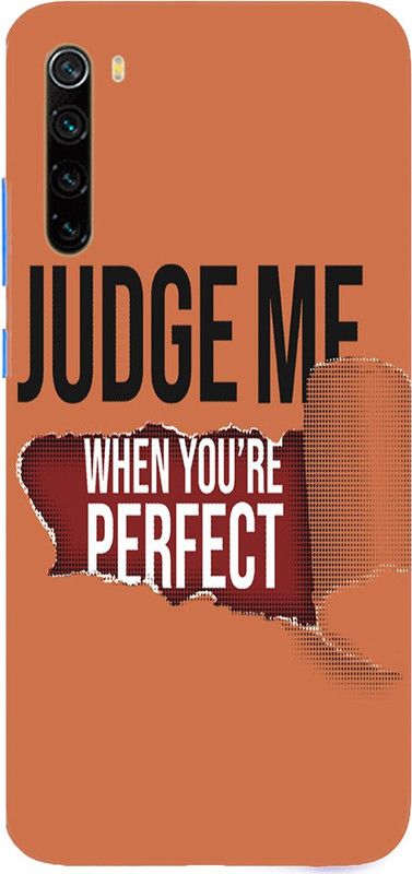 METOO Back Cover for Redmi Note 8, Judge Me, Text Design Back Cover_Print_155  (Multicolor, Dual Protection, Silicon)