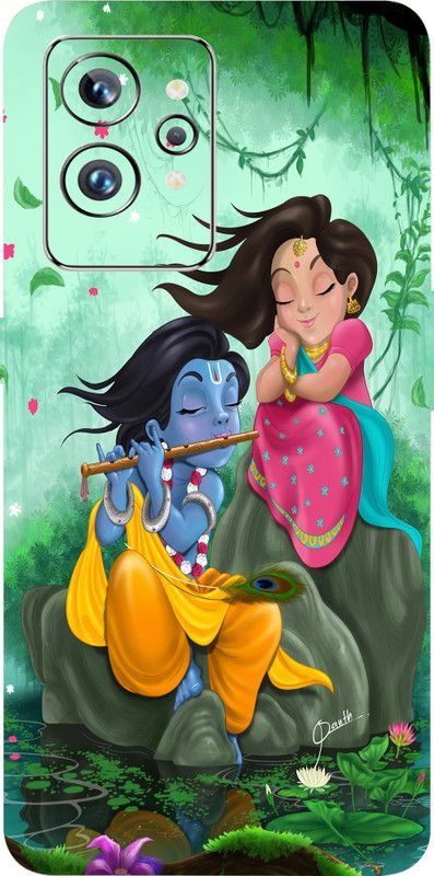 BUGGU Realme GT 2 Pro Mobile Skin  (Ultra Super Radha Sang Kanha Skin With High Matte Finish.)