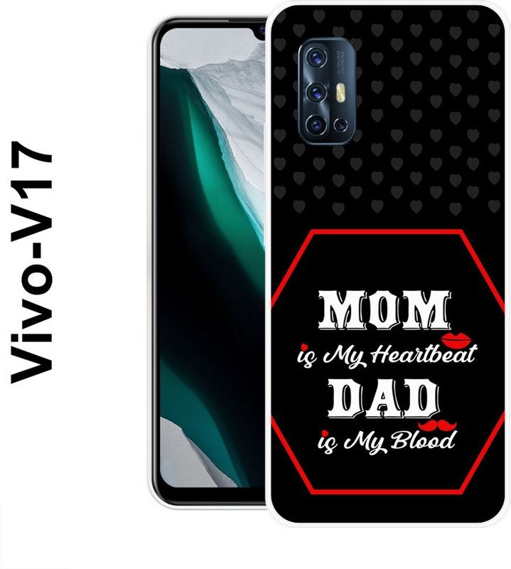 SUPER CASE Back Cover for Vivo V17  (Black, White, Grip Case, Silicon)