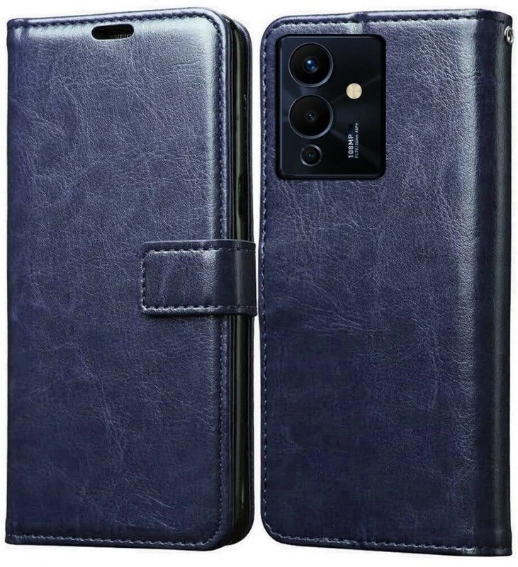 Juberous Flip Cover for Infinix Note 12 Pro 5G  (Blue, Flexible)