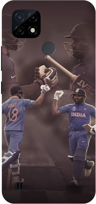 Wall Art Back Cover for Realme C25Y VIRAT KOHLI, ROHIT SHARMA, PLAYER, SPORTS  (Multicolor, Dual Protection, Pack of: 1)